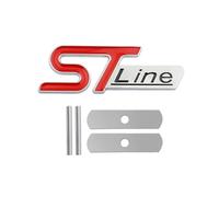 Generico Emblema 3D for griglia anteriore auto, logo in metallo for bagagliaio, ST Line, compatibile con MK3 MK2 MK4 S Max Fiesta ST Line, accessori adesivi. Adesivi personalizzati per auto(Grill Red