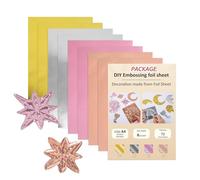 Generico Embossing Foil Sheets,Aluminum Stamping Sheets - Embossing Flashing Foil,Handcrafts Scrapbooking School Classroom Office Greeting Cards Business