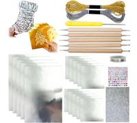 Generico Embossing Foil Sheets,Metal Embossing Foil Art Kit,Gold/Silver Foils Sheets Emboss Tool Accessory,Thick Shiny Foils Paper Shimmer Engraving Art Craft Set for DIY Artwork Painting (Silver)