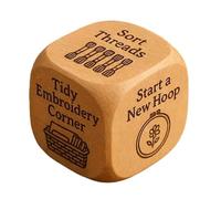 Genérico Embroiderer Dice | Pratico Engraved Handmade Sewing Tool - 5 cm Stylish Fun Quilter Embroiderer Decision Dices,for Home Travel Workshop Artwork Classes Beginner Artists Women Enthusiasts