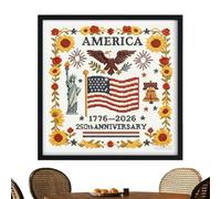 Generico Embroidery Kit - Commemorative Art Craft Set, Stitching Kit with Patterns, Relaxing Handcraft Activity, Creative Needlework Project for Activity, Home, Wall, Travel, Party