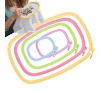 Generico Embroidery Ring- Pieces Handmade Craft Tools | Adjustable Screw DIY, Sewing Hoop for Beginners Women Crafts Learning Practice Quilting Display Hobbies Home Decor