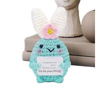 Generico Emotional Support Plush, Handmade Knitted Bunny Doll, Soft Wool Comfort Toy, Thoughtful Gift for Women, Gentle Stress-Relief Companion, Easter Halloween Christmas Birthday Use