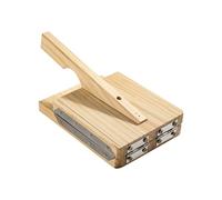 Generico Empanada Maker Press - Legno in acciaio inossidabile da 10,04 pollici, strumento manuale per avvolgere, gadget da cucina antiaderente | Tagliapasta per panini per la casa e le feste