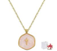 Generico Enamel Simple Cross Charm Choker, Round Cross Waterproof Sweat-Proof Anti-Oxidation Pendant, Religious Jewelry Cute Trendy Small Necklace Gifts for Women