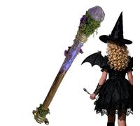 Generico Enchanted Wand, Fairy Wand, 35cm Ritual Stick with Crystal Tip, Handcrafted Wooden Material, Cosplay Wands with Vintage Style, Pagan Tool for Meditation And Divination