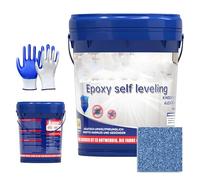 Generico Epoxy Colored Sand Floor Paint, Epoxy Floor Paint, Self-leveling High Gloss Marble Effect Coating, Waterproof and Non-slip for Garage, Basement, Condo, And Plywood Floors as Well (3kg,C)