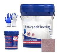 Generico Epoxy Colored Sand Floor Paint, Epoxy Floor Paint, Self-leveling High Gloss Marble Effect Coating, Waterproof and Non-slip for Garage, Basement, Condo, And Plywood Floors as Well (1kg,I)