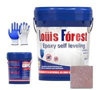 Generico Epoxy Sand Floor Paint - Epoxy Colored Sand Floor Paint, High Gloss Marble Effect Coating, Waterproof, Non-Slip, for Garage, Warehouses, or Basement (Yellow-A,10kg for 5.56-6.25 sqm)