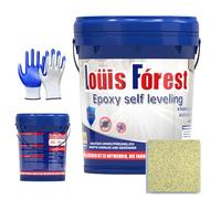 Generico Epoxy Sand Floor Paint - Epoxy Colored Sand Floor Paint, High Gloss Marble Effect Coating, Waterproof, Non-Slip, for Garage, Warehouses, or Basement (Yellow-B,5kg for 2.78-3.2 sqm)