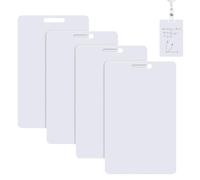 Generico Erasable Badge Notepad 4 Pieces Reusable Vertical Display Tag