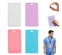 Generico Erasable Badge Notes,Reusable Silicone Badge Notepad,Portable Dual-Side Writable Sticky Notes,Vertical Badge Pocket Notebook for Nurses,Doctors,Teachers,and Caregivers (4Mix)