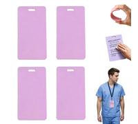 Generico Erasable Badge Notes,Reusable Silicone Badge Notepad,Portable Dual-Side Writable Sticky Notes,Vertical Badge Pocket Notebook for Nurses,Doctors,Teachers,and Caregivers (Purple)