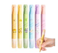Generico Erasable Highlighter, Colorful Double Tip Marker, Quick Drying Writing Tool, 5.91 Inches, Smudge Free Stationery Set, for Students, Journaling, Planner, Notes, Study, Projects, School