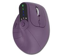 Generico Ergonomic Triple-Connect Wireless Mouse,Ergonomic Mouse with Volume Knob,Tri-Mode Wireless,Screen Display,Programmable Knob,4 DPI Settings (Purple)