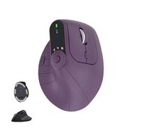 Generico Ergonomic+Triple-Connect+Wireless+Mouse,Mouse Wireless Ergonomic, Rechargeable, Screen Display, Multi-Knob,for Laptop/Pc/Mac (Purple)