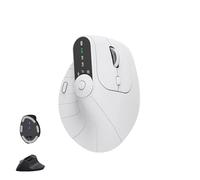Generico Ergonomic+Triple-Connect+Wireless+Mouse,Mouse Wireless Ergonomic, Rechargeable, Screen Display, Multi-Knob,for Laptop/Pc/Mac (White)