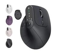 Generico Ergonomic Triple-Connect Wireless Mouse, Wireless Ergonomic Vertical Mouse with 4 Adjustable DPI, Bluetooth 5.0 USB-C Receiver, for Computer/Pc/Laptop, Multi-function Knob (Black)