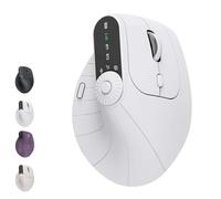 Generico Ergonomic Triple-Connect Wireless Mouse, Wireless Ergonomic Vertical Mouse with Adjustable DPI 1000-2400, Bluetooth 5.0 & USB-C Receiver, for Laptop/PC/Mac (White)