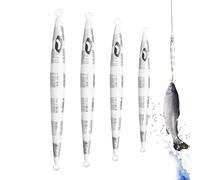 Generico Esca da sul Ghiaccio | Set da 4 Pezzi Luminescente al Buio con Amo - Esca da | per Pesce Gatto Acque Salate Dolci Barca Crappie Walleye Uomini Adolescenti