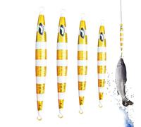 Generico Esche da | Set da 4 Pezzi Luminescente al Buio con Amo | Set per Esca da | per Barca Acque Salate Pesce Gatto Acque Dolci Natale Crappie Walleye Uomini Adolescenti
