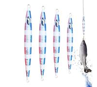 Generico Esche da,Set da 4 Pezzi Luminescente al Buio con Amo,Set per Esca da - per La di Pesce Gatto in Acqua Salata E Acqua, in Barca, per Crappie, Walleye, per Uomini E Adolescenti