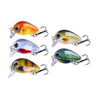 Generico Esche Lure da Pesca 5 Pezzi Crankbait Oscillante Artificiale | Swimbaits Artificiali per la Pesca Per Bass Trota Pesce Gatto Crappie Riva Campeggio Stagno Kayak Outdoor