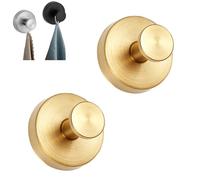Generico Especialbest Suction Cup Hooks, Upgraded Suction Cup Hooks, No-Drill Waterproof Towel Hook, For Bathroom Wall, Kitchen, Glass, Towel(gold)