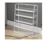 Generico Espositore a 5 Ripiani per Snack con Porta Etichette, scaffale da Parete per supermercati per Caramelle, gomme da Masticare e Frutta, Organizer da banco per minimarket (Bianco, 50x15x67 cm)
