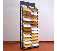 Generico Espositore a più Ripiani per Piastrelle in Ceramica e Metallo, scaffale Organizer di Grande Formato per Negozi al Dettaglio e fiere, espositore da Pavimento per Campioni di Materiali edili e