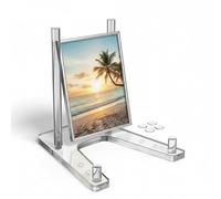 Generico Espositore Acrilico Trasparente Regolabile, Cavalletto Plexiglass con Mensola per Foto, supporto regolabile per mensola, telefono, album, tablet, cartoline, casa e scrivania