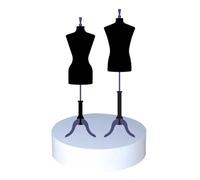 Generico Espositore cilindrico Bianco per Negozi di Abbigliamento e Abiti da Sposa, piedistallo 40x60 cm per Scarpe, Statuette, Collezioni - Piattaforma espositiva Rotonda da banco