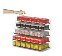 Generico Espositore da Parete per Negozi, scaffale Porta Sigarette Automatico per supermercati e minimarket, salvaspazio, espositore multilivello in Acrilico Trasparente, Supporto per la Vendita al d