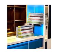 Generico Espositore da Parete per Negozi, scaffale Porta Sigarette Automatico per supermercati e minimarket, salvaspazio, espositore per Sigarette assemblato, Ripiani in Acrilico Trasparente, Vassoio