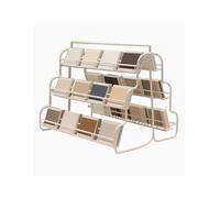 Generico Espositore for piastrelle a 3 livelli, espositore for pietra da banco, espositore for campioni in quarzo, for vari display di piastrelle/cartelle colori in legno(19.7x19.7x17.7in)
