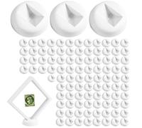 Generico Espositore Galleggiante - Espositore per Gioielli Rotondo in PP da 5,5 Cm | 100 Pezzi per Espostore per Monete Challenge | Mette in Mostra Le Collezioni in Modo Sicuro Ed Elegante Durante La