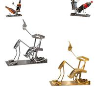 Generico Espositore per bottiglie di Coca-Cola e vino a forma di teschio, espositore per bevande in stile steampunk, espositori per bottiglie a forma di teschio (Gold + Silver)