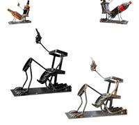 Generico Espositore per bottiglie di Coca-Cola e vino a forma di teschio, espositore per bevande in stile steampunk, espositori per bottiglie a forma di teschio (Black + Metallic)