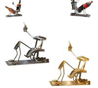 Generico Espositore per bottiglie di Coca-Cola e vino a forma di teschio, espositore per bevande in stile steampunk, espositori per bottiglie a forma di teschio (Gold + Metallic)