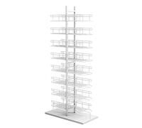 Generico Espositore per Cappelli Indipendente - 6/8/10 Ripiani per Cappellini da Baseball, Borse, Scarpe, caschi - Organizzatore per Uso Commerciale e Domestico - Colore Bianco