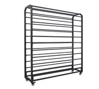 Generico Espositore per Oggetti, scaffale Organizer Multistrato, scaffale Arrotolabile Regolabile in Tessuto Resistente con Ruote - Lar Steel nizer, espositore da Pavimento per 8, 10, 20 aste - Porta