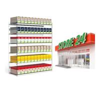 Generico Espositore per Sigarette al Dettaglio con Ripiani a Spinta - Vetrina Trasparente per supermercati e minimarket, Armadio organizzato per Un Facile Accesso e la Massima visibilità