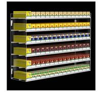 Generico Espositore per Sigarette in Acrilico a più Livelli, scaffale per Vendita al Dettaglio a 6 Livelli, ripiano Automatico Trasparente, 15 colonne, Installazione Versatile per l'organizzazione de