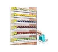 Generico Espositore per Sigarette in Acrilico per supermercati - Scaffali rettangolari con spingitore Automatico, 44,5x16x35,1 cm, Resistente portasigarette per un'organizzazione ottimale