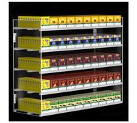 Generico Espositore per Sigarette in Acrilico - Supporto da Parete e da banco Commerciale, 5 Livelli, 10 colonne, Ideale per minimarket, Organizer per Sigarette al Dettaglio