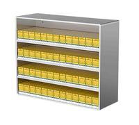 Generico Espositore per Sigarette in Alluminio, con spingi Sigarette Automatico, mobiletto Porta fiammiferi, Porta Patatine, Caramelle e gomme da Masticare Multiuso - Argento, 80x26x60 cm