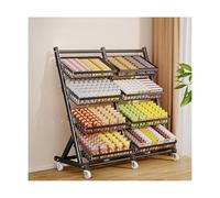 Generico Espositore per Snack e Caramelle a 4 Ripiani - Organizzatore da Cucina da Pavimento per Patatine, Frutta e Snack - Supporto per cestello portaoggetti angolato per supermercati e Dispense (ne