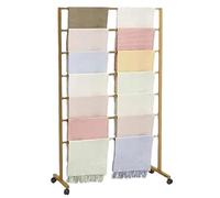 Generico Espositore per Snack, scaffale per Vendita al Dettaglio, Organizer per Snack, espositore da supermercato, Supporto da Pavimento con 7 Ripiani in Metallo e Ruote, Organizer per Sciarpe, tessu