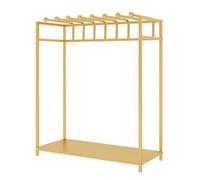 Generico Espositore per trapunte in Acciaio Resistente, Organizer per Tessuti per la casa per Coperte, Tende e Asciugamani, Porta Campioni di Tessuto, 120x50x135 cm, Elegante Finitura Dorata