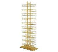Generico Espositore Porta-Cappelli Dorato, Organizer Indipendente a 6/8/10 Livelli per Cappellini da Baseball, Borse, Scarpe, caschi - Elegante Soluzione per riporre Oggetti in casa e in Boutique